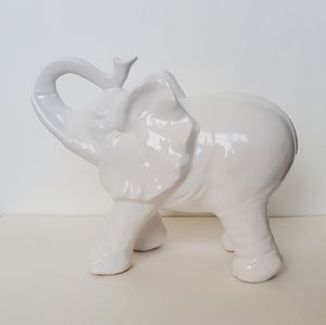 White ceramic elephant